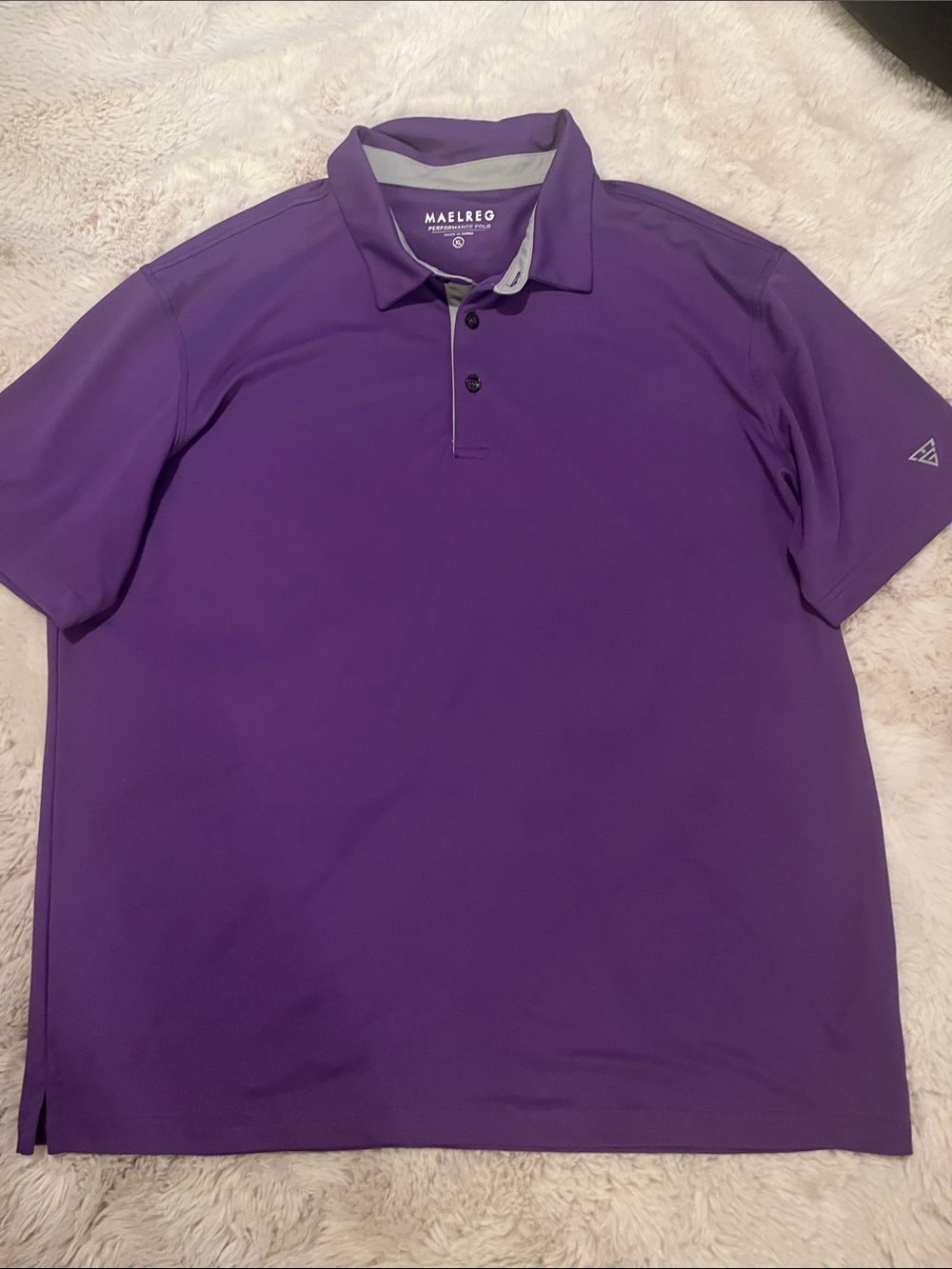 MAELREG Men’s XL Purple Performance Golf Polo Athletic Fit Shirt EUC